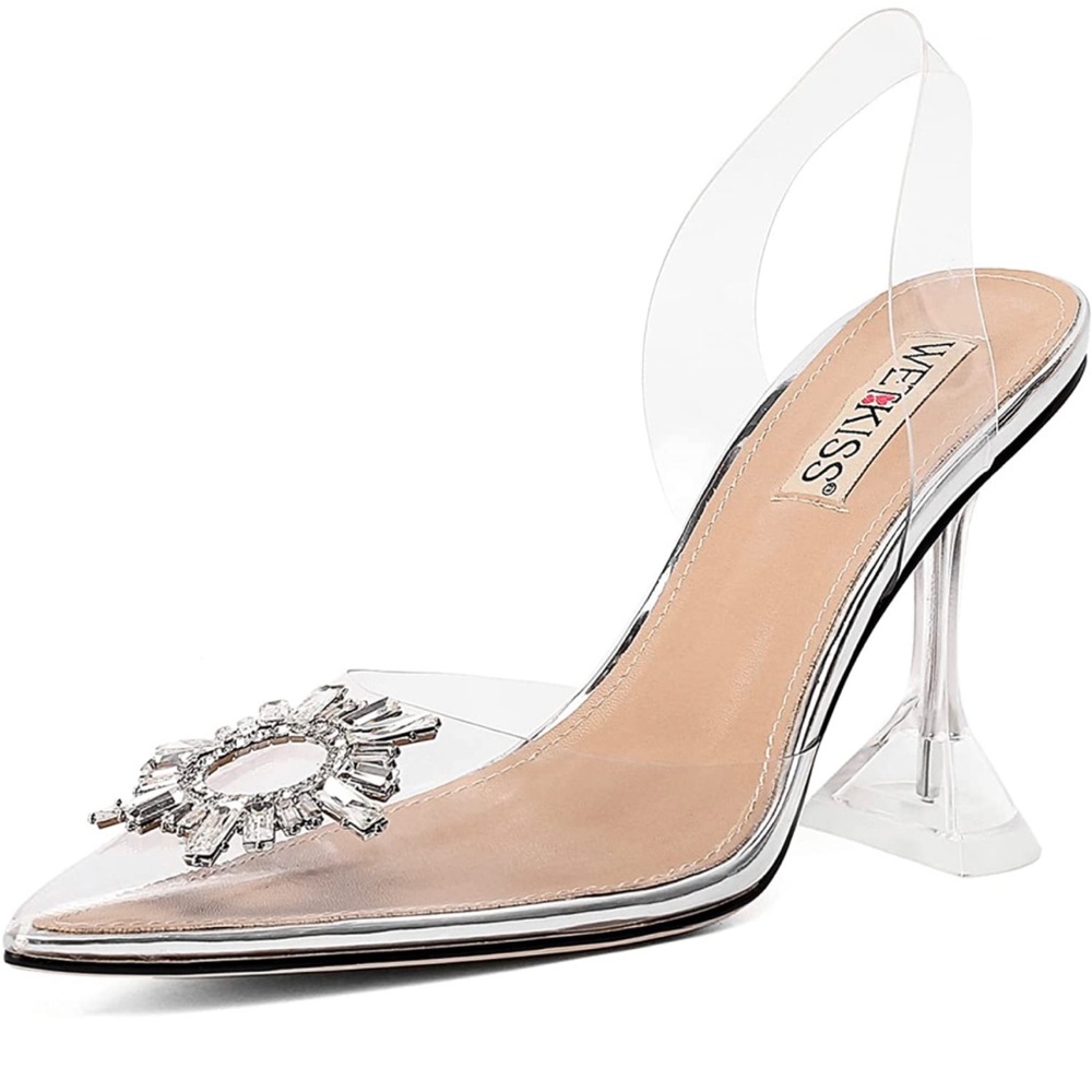 WetKiss clear heels sling backs